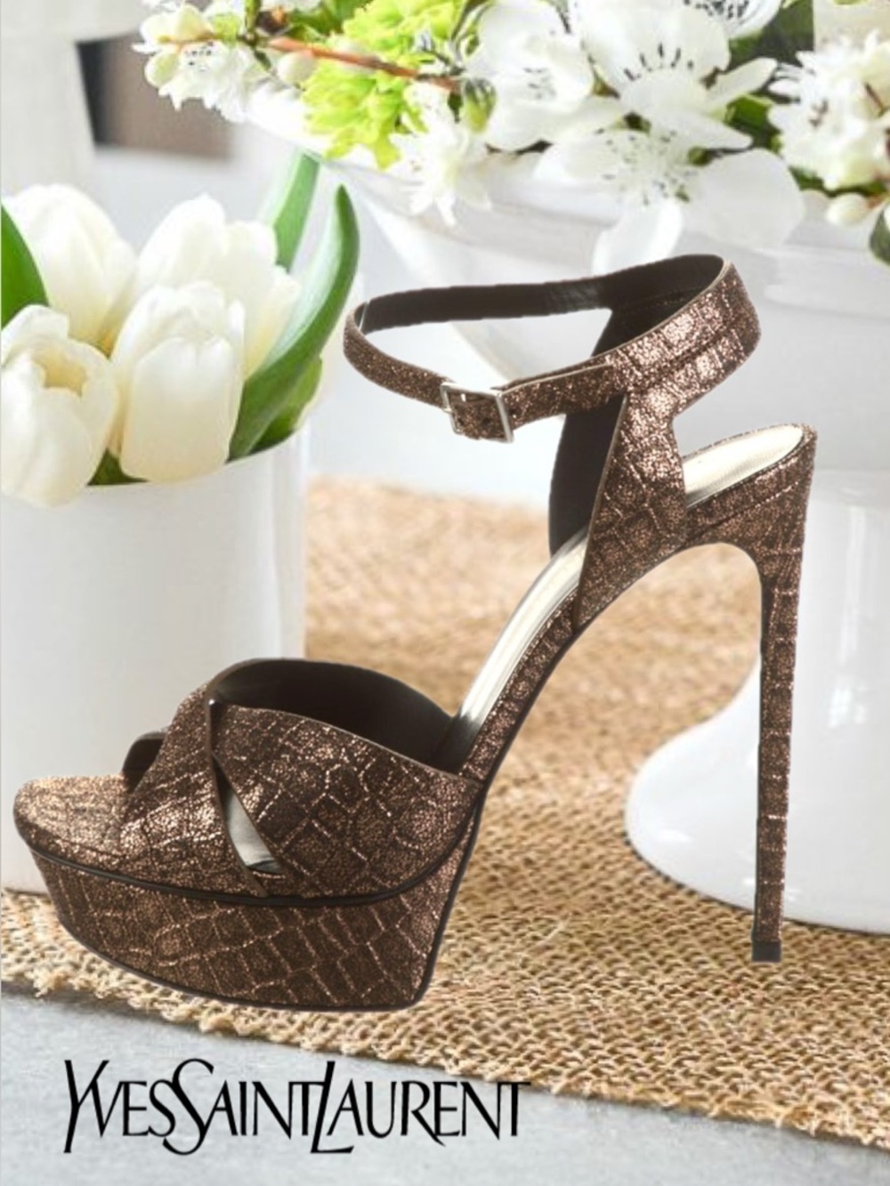 NEW IN BOX YSL LIMITED EDITION PYTHON HEELS